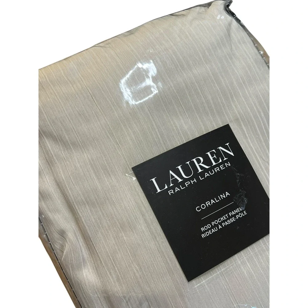 NEW- Ralph Lauren CORALINA Natural Rod Pocket Panel 50